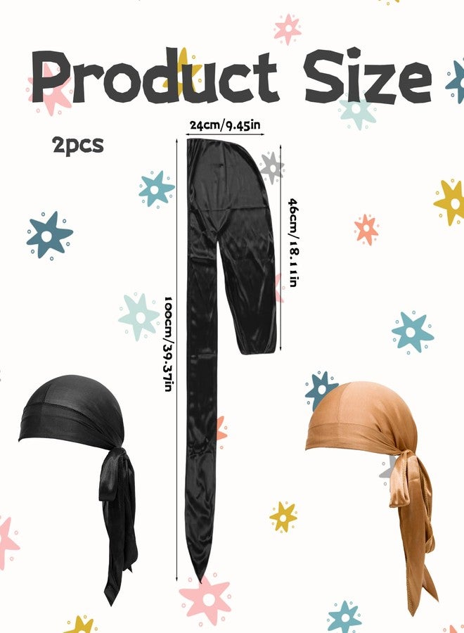 قطعتان من دوراج، وشاح رأس قرصان، إكسسوارات قرصان مريحة، باندانا للرجال، إكسسوارات أزياء عتيقة - Image 2